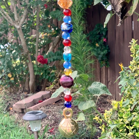 Pentagram Chakra Mystic Sun Catcher Beaded Strand - Picture 1 of 9